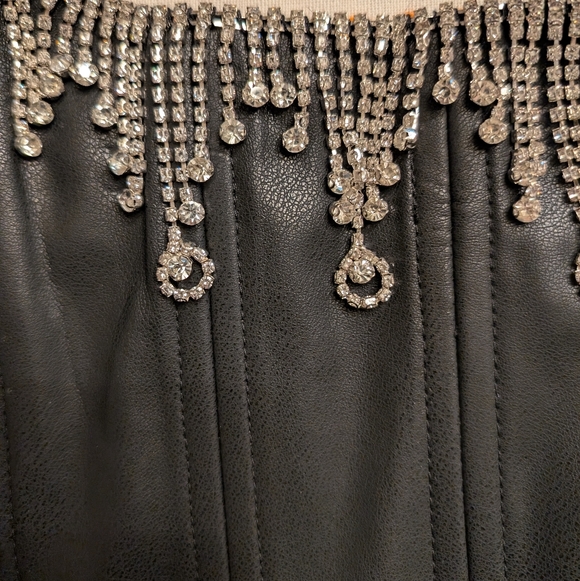 Nightclub Sexy Akira Underbust Corset With Elegant Jewel Fringe. Zip Back Size M - Picture 5 of 5